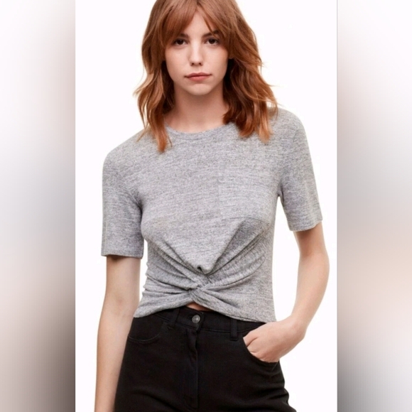 Wildfred Free Grey Twist Tee Shirt Sz Xs - Picture 1 of 9